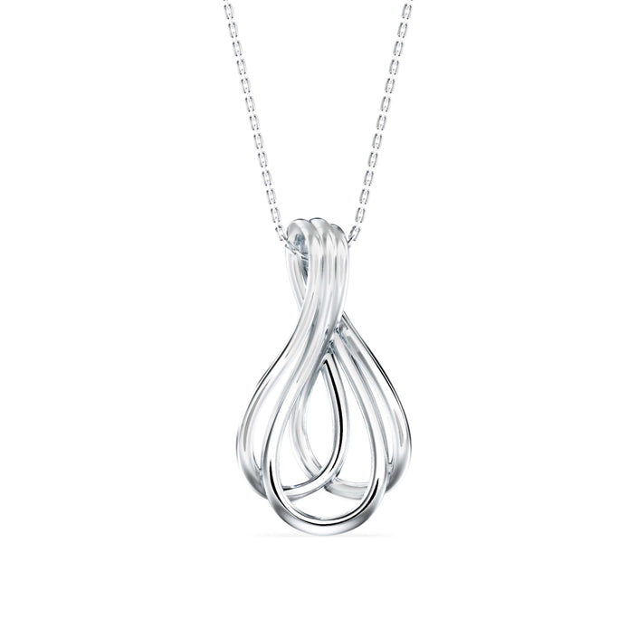0.11Ct Infinity Teardrop Shape Lab-Grown Diamond Gold Pendant Necklace