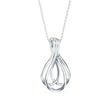 0.11Ct Infinity Teardrop Shape Lab-Grown Diamond Gold Pendant Necklace