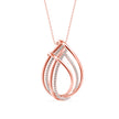 0.40Ct Teardrop Style Lab-Grown Diamond Gold Pendant Necklace