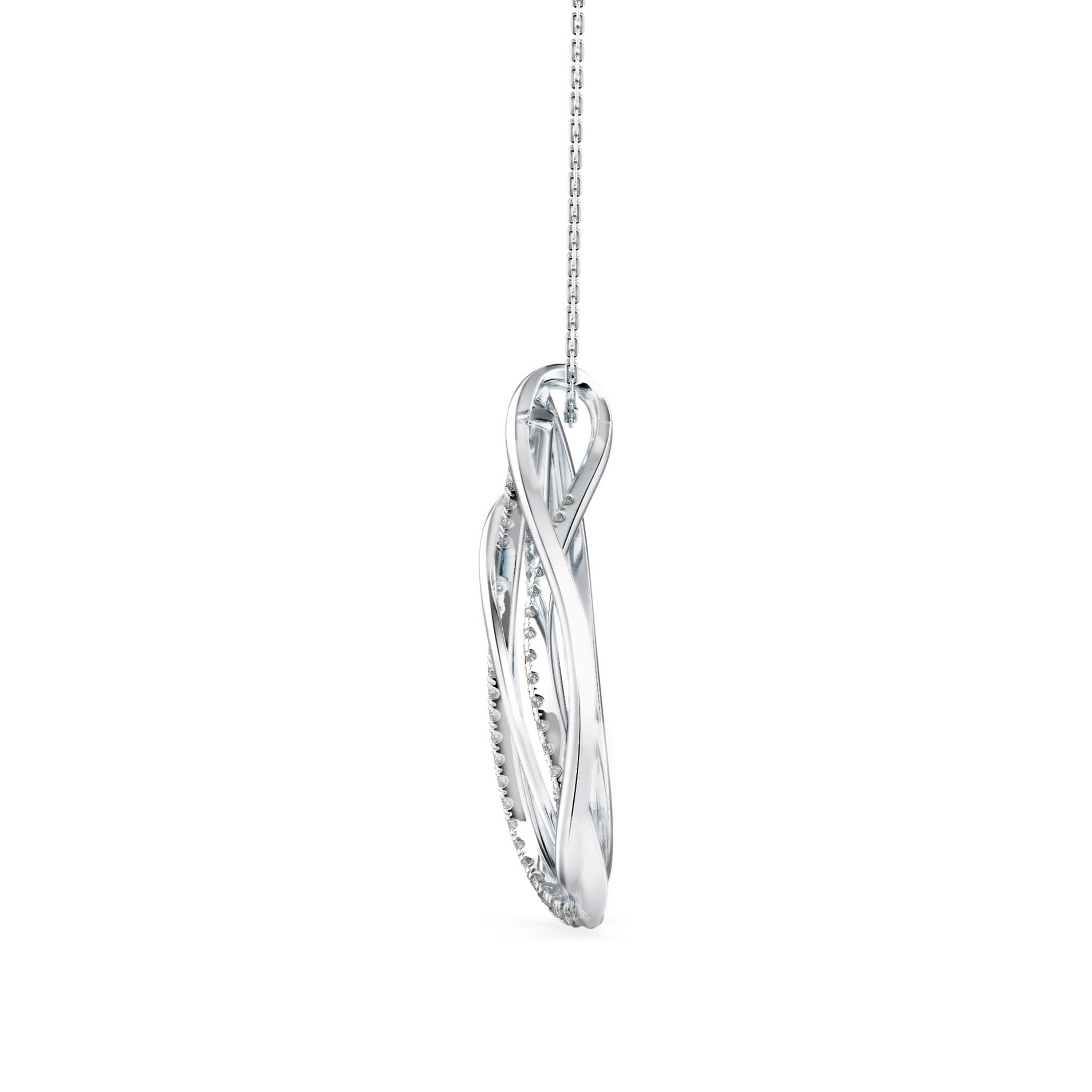 0.40Ct Teardrop Style Lab-Grown Diamond Gold Pendant Necklace