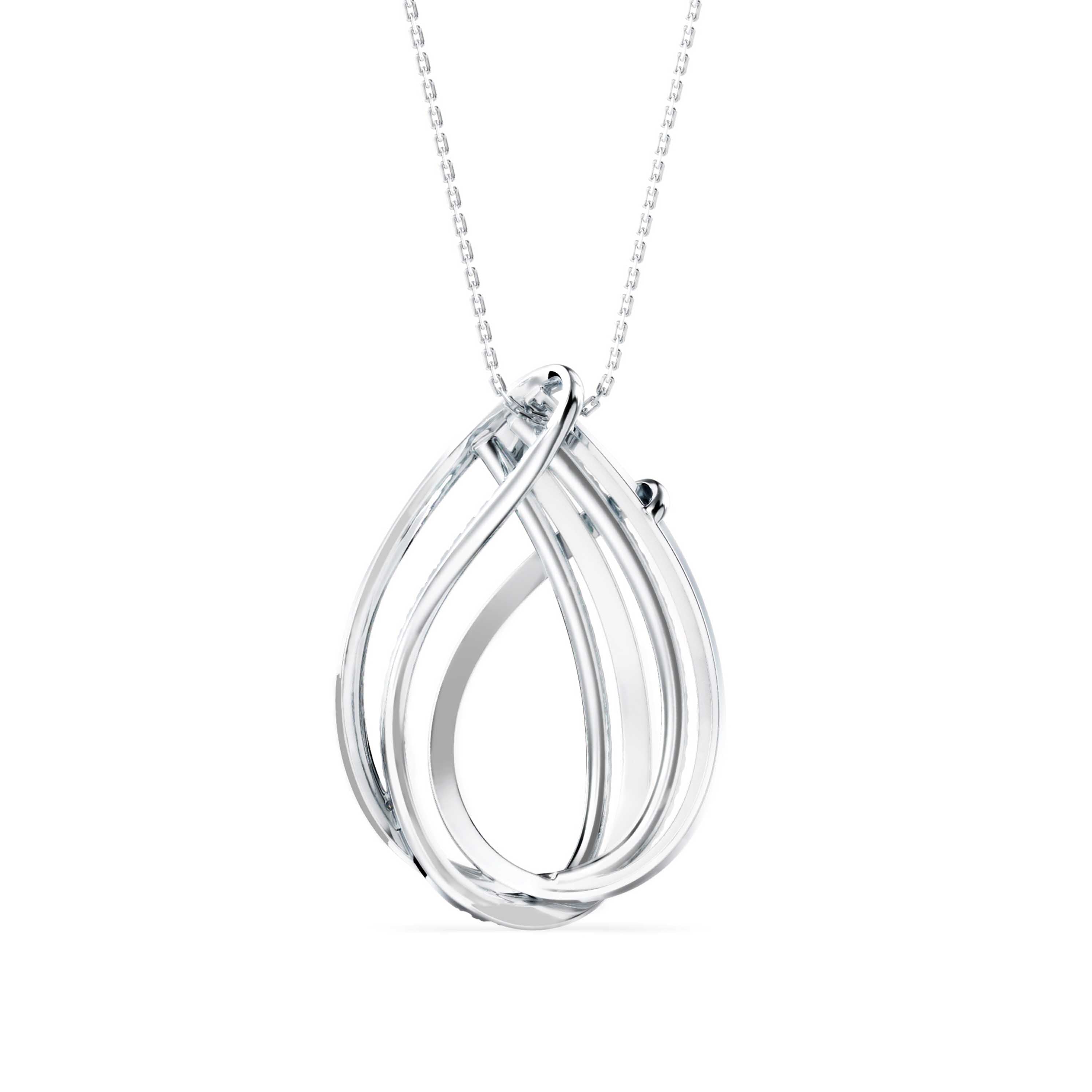 0.40Ct Teardrop Style Lab-Grown Diamond Gold Pendant Necklace