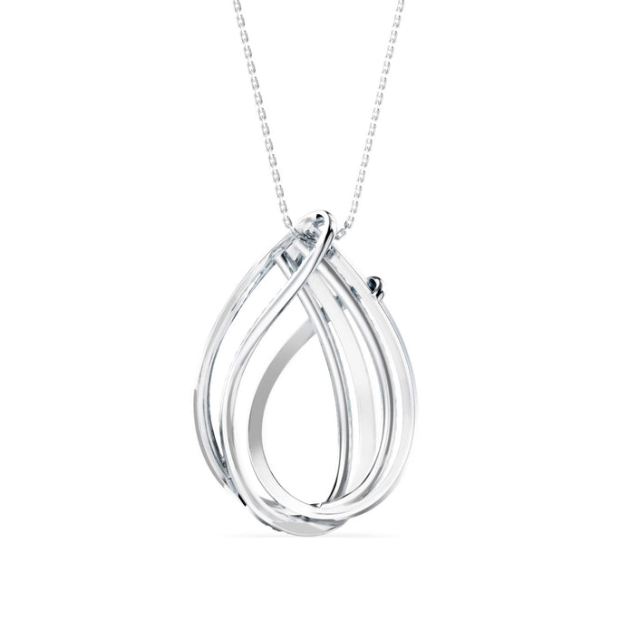 0.40Ct Teardrop Style Lab-Grown Diamond Gold Pendant Necklace