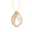 0.40Ct Teardrop Style Lab-Grown Diamond Gold Pendant Necklace