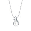 0.66Ct Swirl Pear Prong Lab-Grown Diamond Gold Pendant Necklace