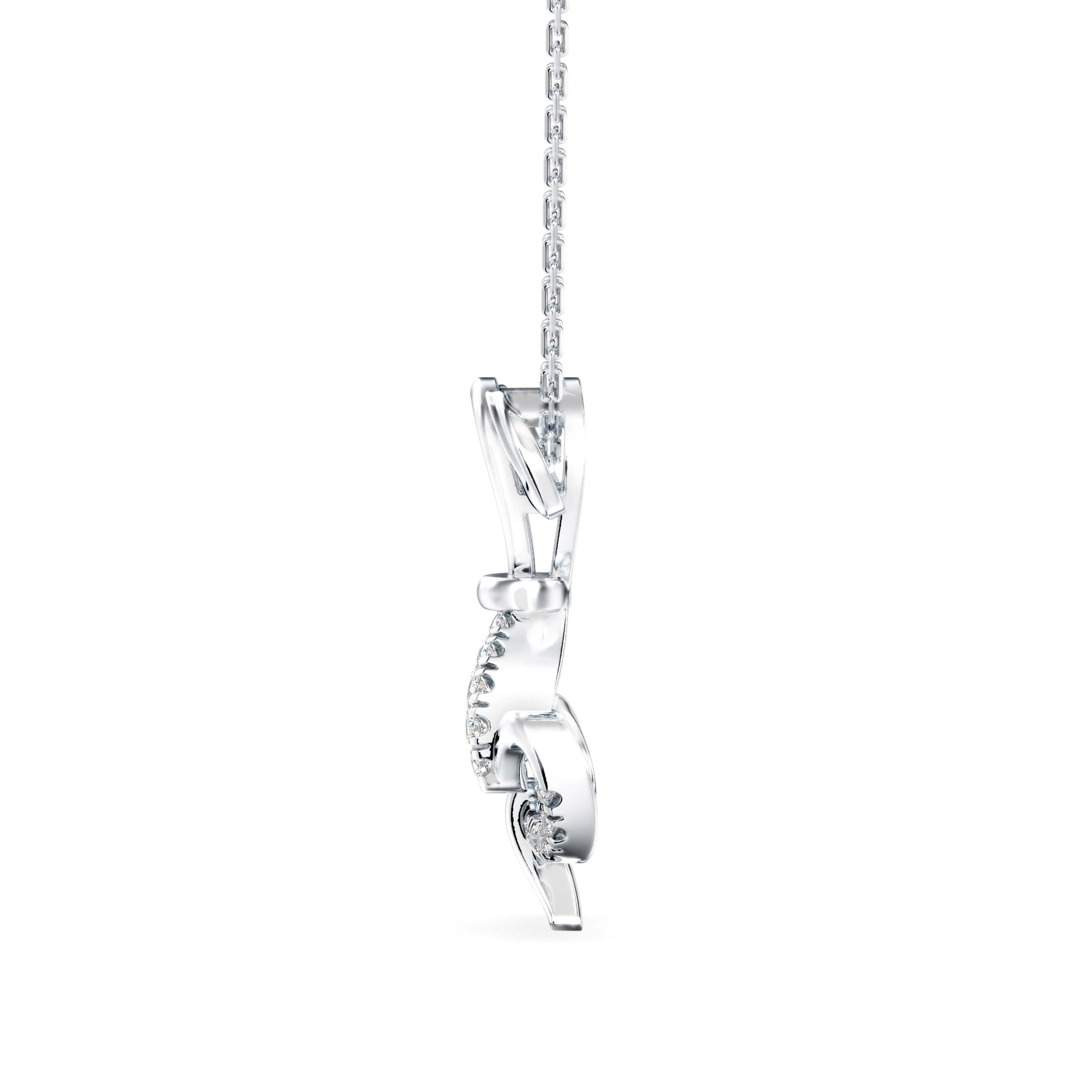 0.13Ct Puppy Love Shape Lab-Grown Diamond Gold Pendant Necklace