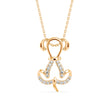 0.13Ct Puppy Love Shape Lab-Grown Diamond Gold Pendant Necklace