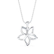 0.19Ct Flower Shape Prong Lab-Grown Diamond Gold Pendant Necklace