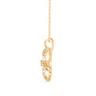 0.19Ct Flower Shape Prong Lab-Grown Diamond Gold Pendant Necklace