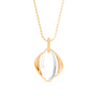 0.18Ct Oval Shape Pave Lab-Grown Diamond Gold Pendant Necklace