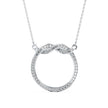 0.31Ct Infinity Round Pave Lab-Grown Diamond Gold Pendant Necklace