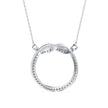 0.31Ct Infinity Round Pave Lab-Grown Diamond Gold Pendant Necklace