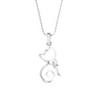 0.02Ct Cat Lovers Design Lab-Grown Diamond Gold Pendant Necklace