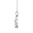 0.21Ct Two Tone Heart Cat Shape Lab-Grown Diamond Gold Pendant Necklace