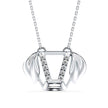 0.10Ct Dog Face Designe Pave Lab-Grown Diamond Gold Pendant Necklace