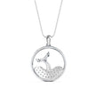 0.53Ct Mermaid Tail Style Cluster Lab-Grown Diamond Gold Pendant Necklace