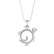 0.29Ct Turtley Shape Pave Lab-Grown Diamond Gold Pendant Necklace