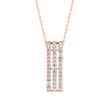 0.43Ct Baguette Pave With Bar Set Lab-Grown Diamond Gold Pendant Necklace