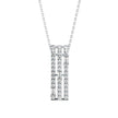 0.43Ct Baguette Pave With Bar Set Lab-Grown Diamond Gold Pendant Necklace