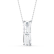 0.43Ct Baguette Pave With Bar Set Lab-Grown Diamond Gold Pendant Necklace