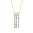 0.43Ct Baguette Pave With Bar Set Lab-Grown Diamond Gold Pendant Necklace