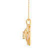 0.16Ct Love Birds Heart Lab-Grown Diamond Gold Pendant Necklace