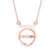 0.14Ct Circle With Three Stone Lab-Grown Diamond Gold Pendant Necklace
