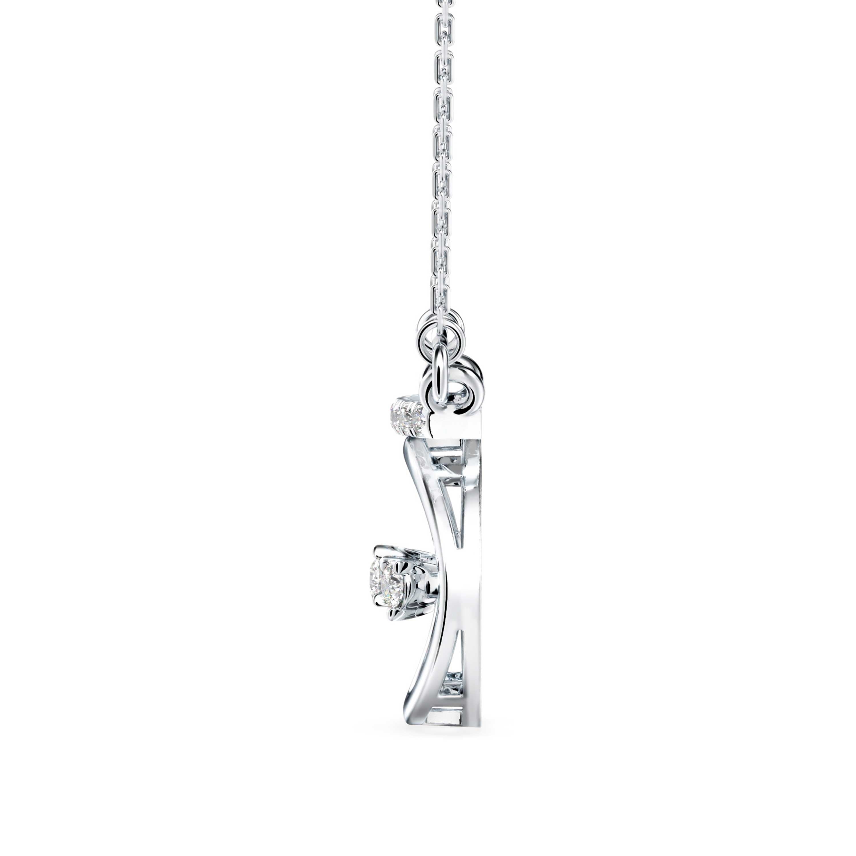 0.14Ct Circle With Three Stone Lab-Grown Diamond Gold Pendant Necklace