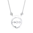 0.14Ct Circle With Three Stone Lab-Grown Diamond Gold Pendant Necklace
