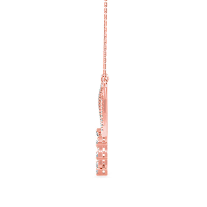 0.45Ct Infinity Style Prong Lab-Grown Diamond Gold Pendant Necklace