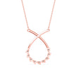 0.45Ct Infinity Style Prong Lab-Grown Diamond Gold Pendant Necklace