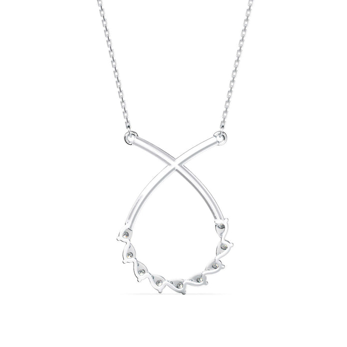 0.45Ct Infinity Style Prong Lab-Grown Diamond Gold Pendant Necklace