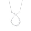 0.45Ct Infinity Style Prong Lab-Grown Diamond Gold Pendant Necklace