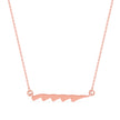 0.17Ct Feather Style Pave Lab-Grown Diamond Gold Pendant Necklace