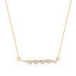 0.17Ct Feather Style Pave Lab-Grown Diamond Gold Pendant Necklace
