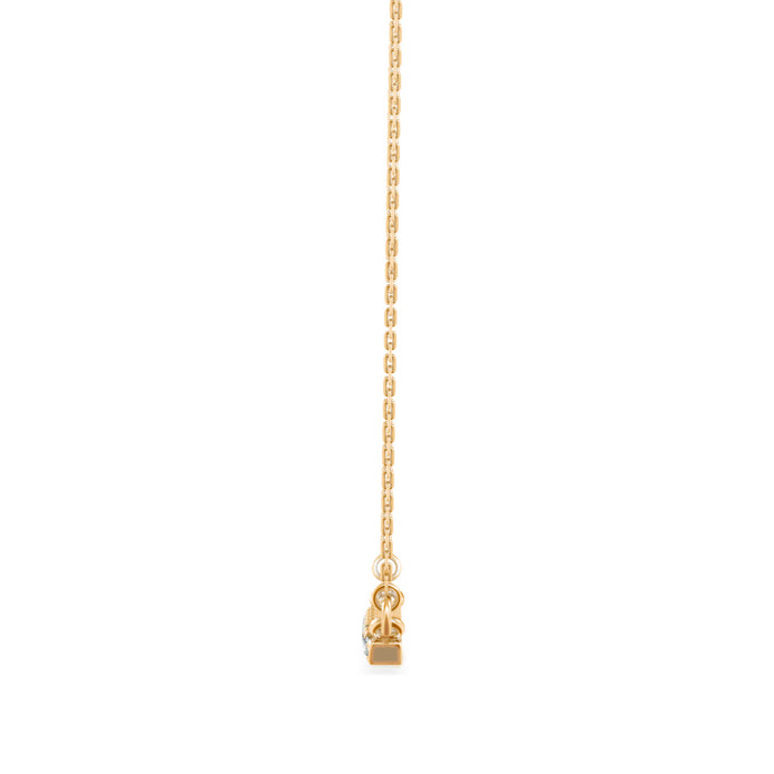 0.17Ct Feather Style Pave Lab-Grown Diamond Gold Pendant Necklace