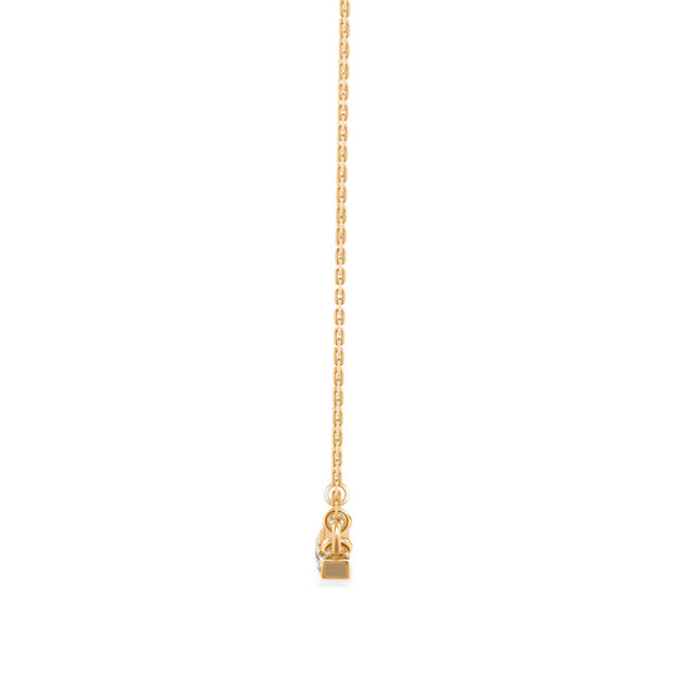 0.17Ct Feather Style Pave Lab-Grown Diamond Gold Pendant Necklace