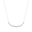 0.24Ct Curved Bar Design Pave Lab-Grown Diamond Gold Pendant Necklace
