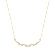 0.24Ct Curved Bar Design Pave Lab-Grown Diamond Gold Pendant Necklace