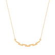 0.24Ct Curved Bar Design Pave Lab-Grown Diamond Gold Pendant Necklace