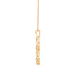 0.21Ct Sunburst Design Pave Lab-Grown Diamond Gold Pendant Necklace
