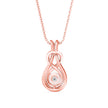 0.10Ct Twisted Infinity Style Lab-Grown Diamond Gold Pendant Necklace