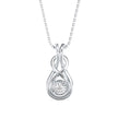 0.10Ct Twisted Infinity Style Lab-Grown Diamond Gold Pendant Necklace
