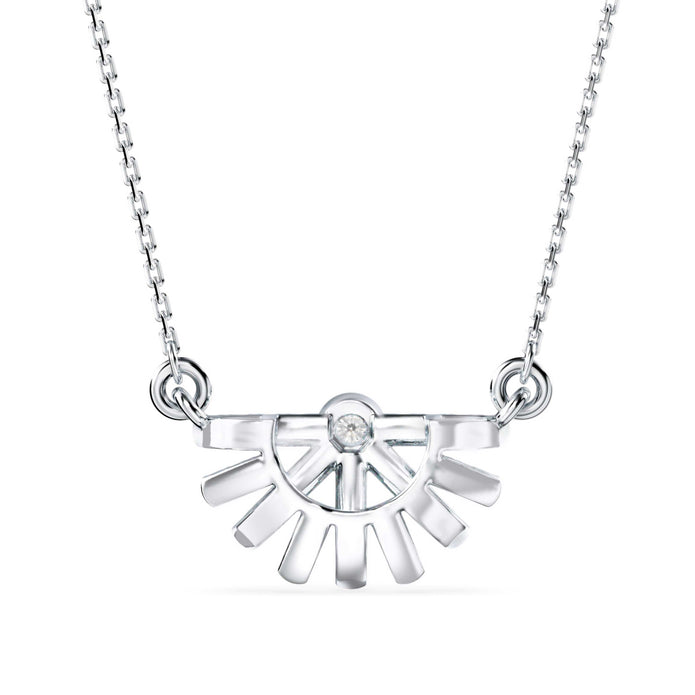 0.23Ct Round Bezel Lab-Grown Diamond Gold Pendant Necklace