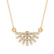 0.23Ct Round Bezel Lab-Grown Diamond Gold Pendant Necklace