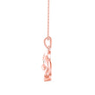 0.05Ct Cute Elephant Motif Design Lab-Grown Diamond Gold Pendant Necklace