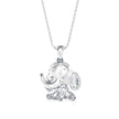 0.05Ct Cute Elephant Motif Design Lab-Grown Diamond Gold Pendant Necklace