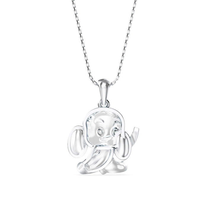 0.05Ct Cute Elephant Motif Design Lab-Grown Diamond Gold Pendant Necklace