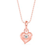 0.12Ct Heart Shape Flush Lab-Grown Diamond Gold Pendant Necklace