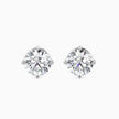 Round Cut Lab-Grown Diamond Gold Stud Earrings