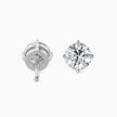 Round Cut Lab-Grown Diamond Gold Stud Earrings